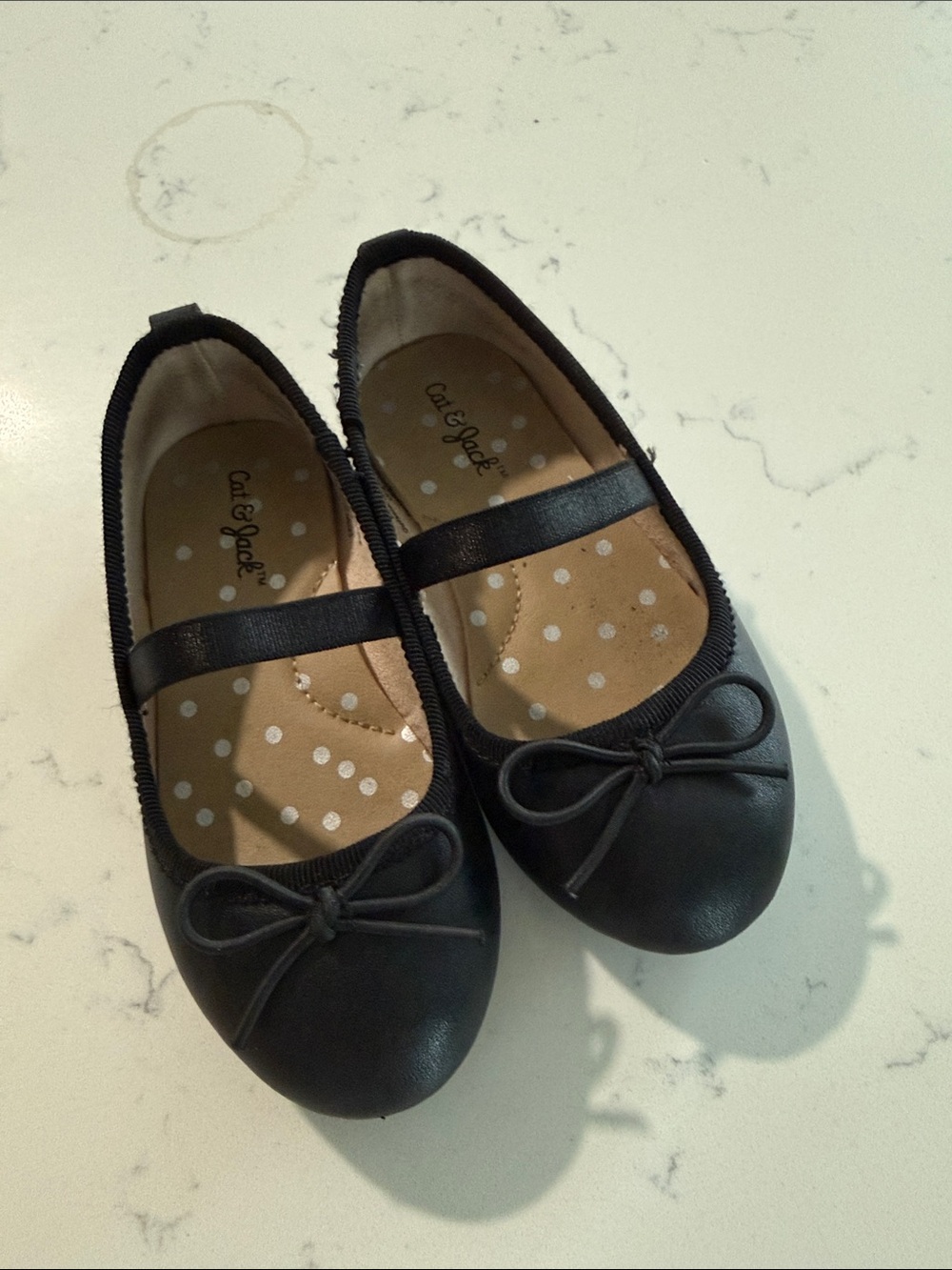 Cat & Jack Black Girls' Mary Jane Ballet Flats with Bow